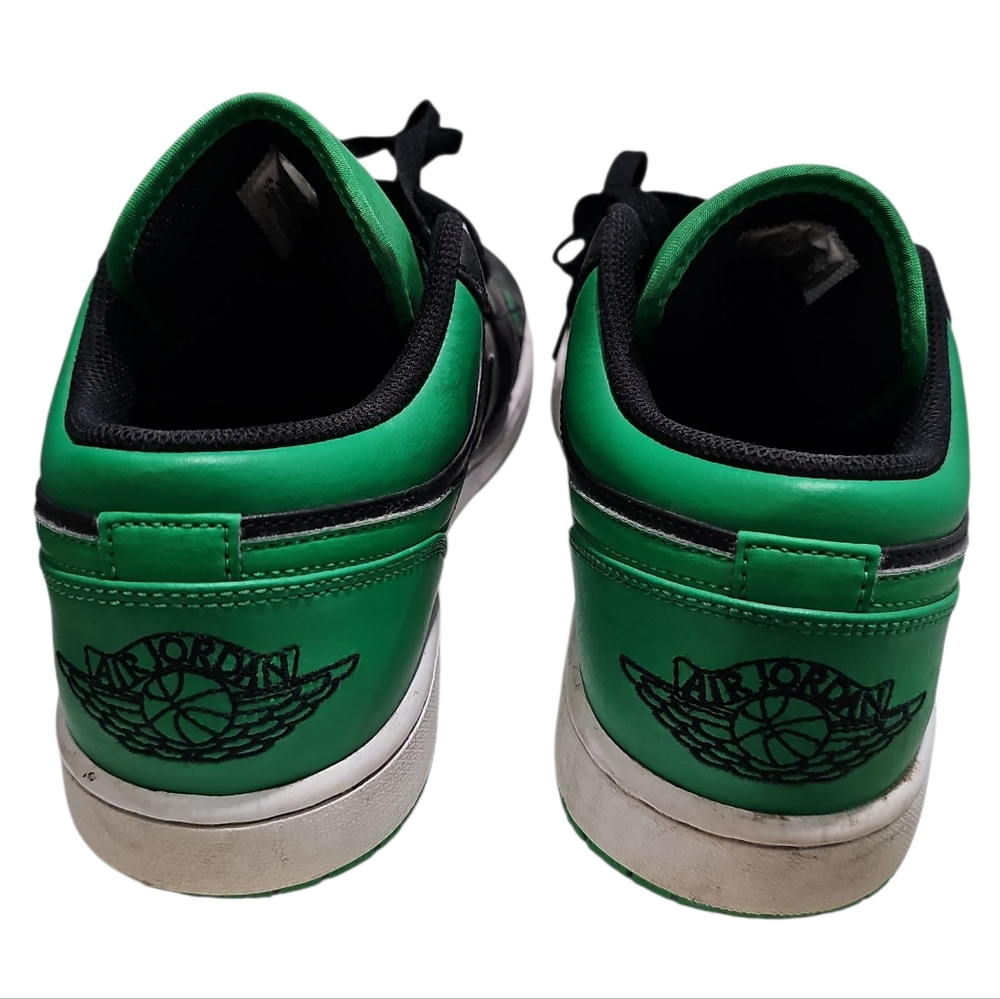 Nike Air Jordan 1 Low Retro Green Toe Black Pine Green Men’s Size 10.5 Sneakers - Picture 4 of 7